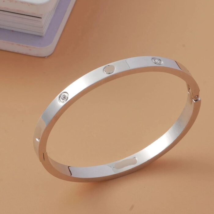 Silver Stone Bangle - Image 2