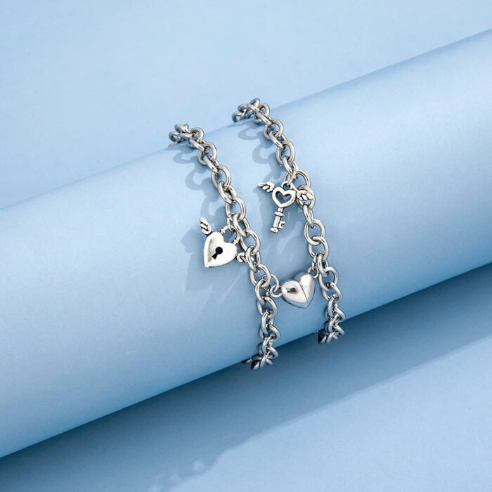 Couple Heart Magnet Bracelet - Image 3