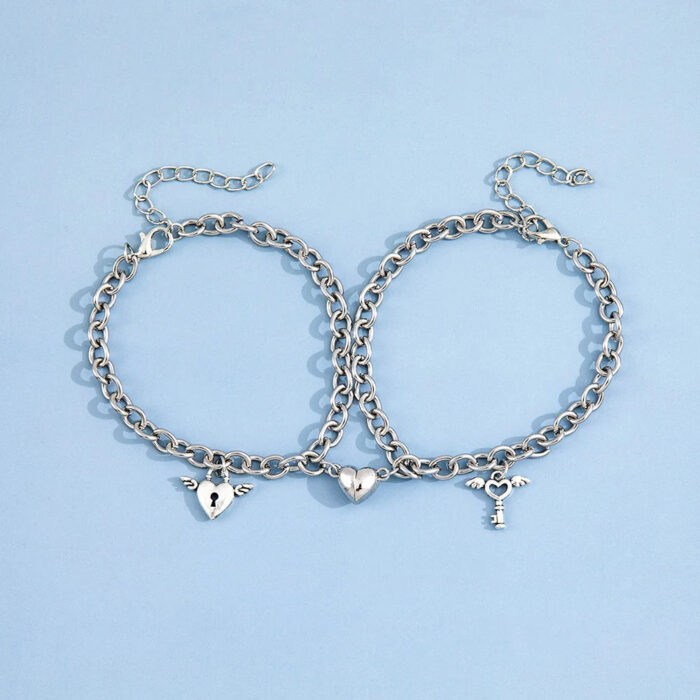 Couple Heart Magnet Bracelet - Image 2