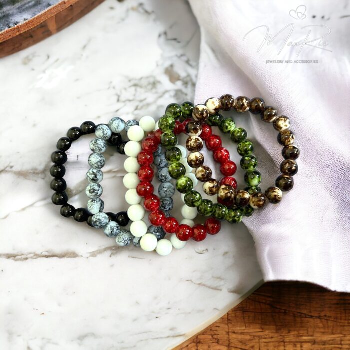 Set of 6 Texture Beads Bracelet - Image 5