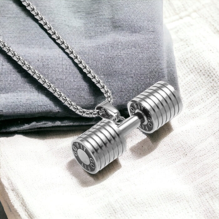 Dumbbell Charm Pendant for Men - Image 2