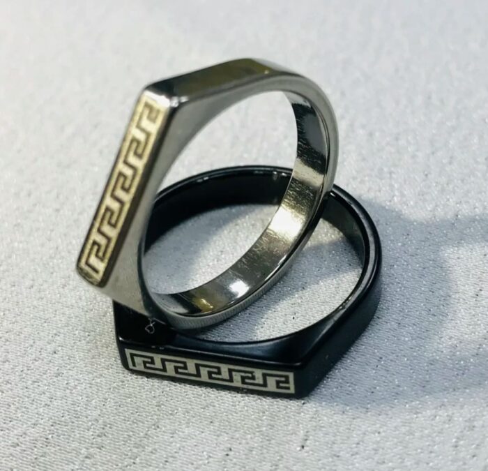 Pattern Ring Silver for Men