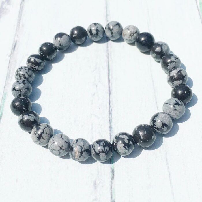 Grey texture Beads Bracelet For Men Women