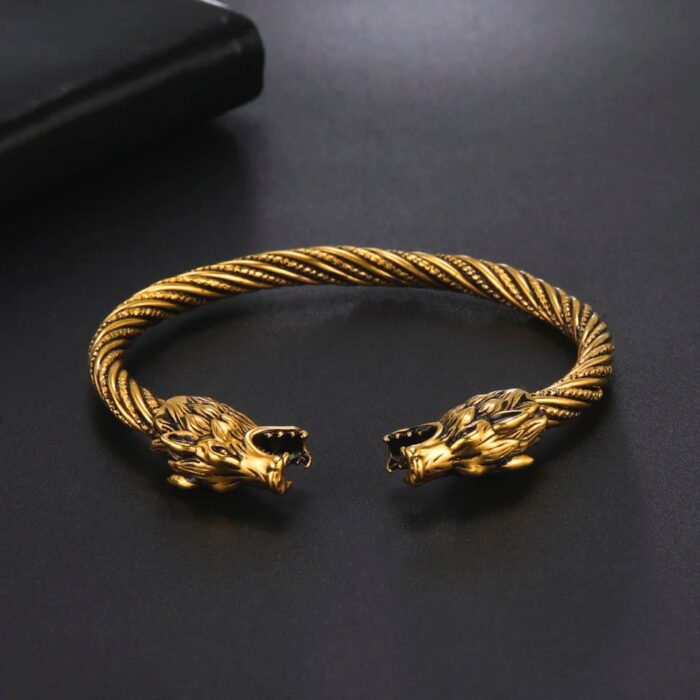 Alpha Dragon 18k Gold plated Bangle for Men - Image 2