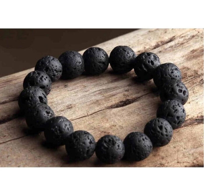 Lava stone Black Beads Bracelet For Men Women - Image 3