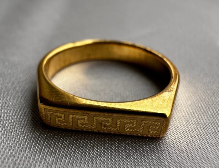 Pattern Ring Golden for Men